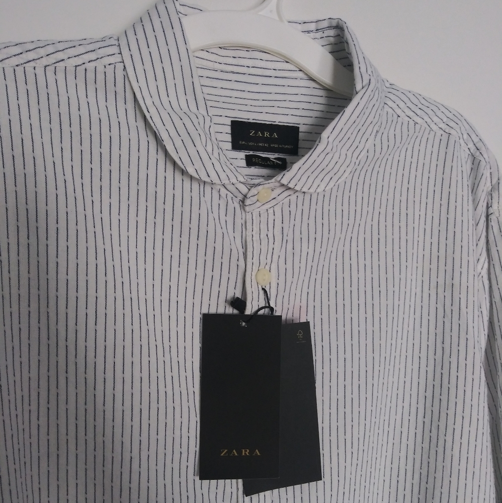 Zara Button Up Shirt Straight Fit - Picture 2 of 4